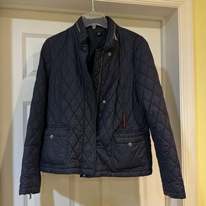 Beautiful quilted  jacket was hidden hood